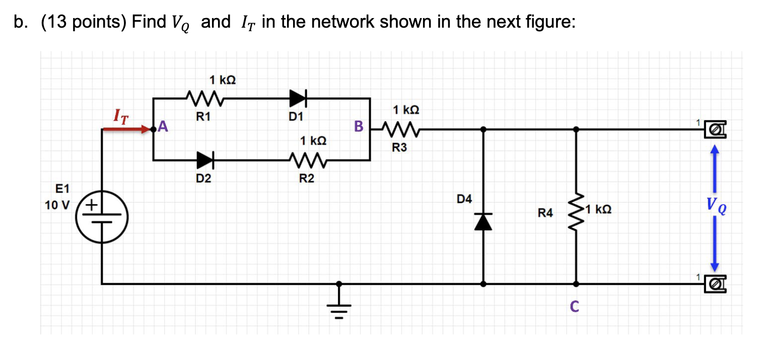 Solved (12 points) Determine the currents IT,I1, and I2 in | Chegg.com