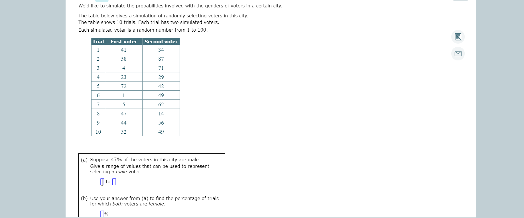Solved A group of 125 students were asked whether they have | Chegg.com