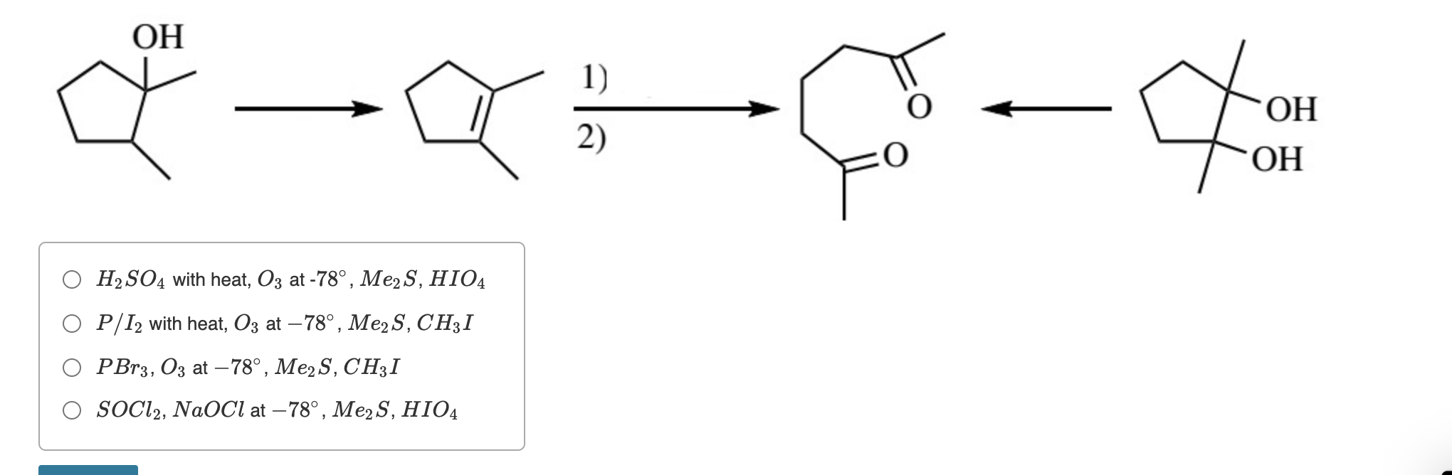 Solved H OH excess NaOCI / TEMPO O TsCl / pyridine NaOCl | | Chegg.com