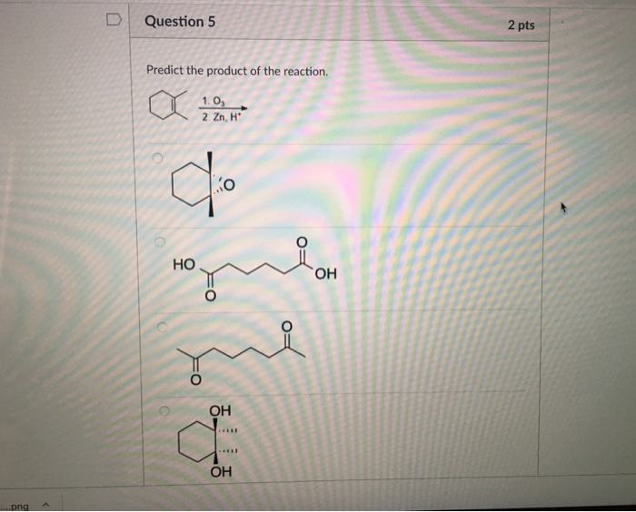 Solved D Question 1 2 pts Identify the product of the | Chegg.com