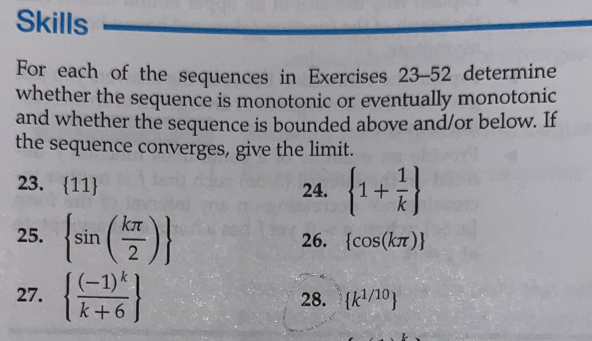 Solved For each of the sequences in Exercises 23-52 | Chegg.com