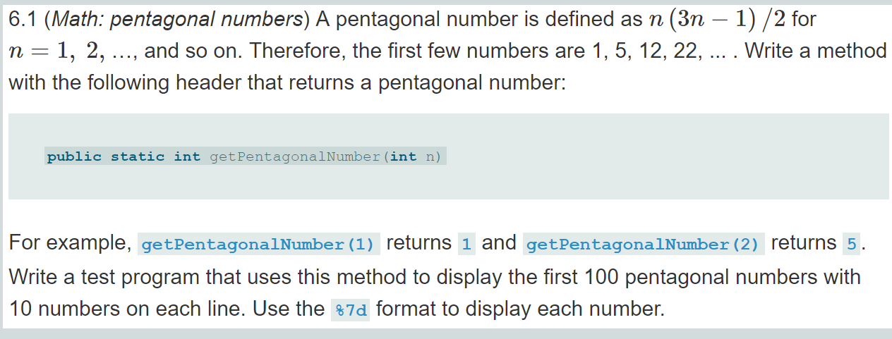 3rd Pentagonal Numbers Solved 6.1 (Math: pentagonal numbers) A pentagonal number is | Chegg.com