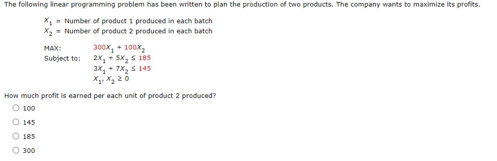 Solved The following linear programming problem has been | Chegg.com