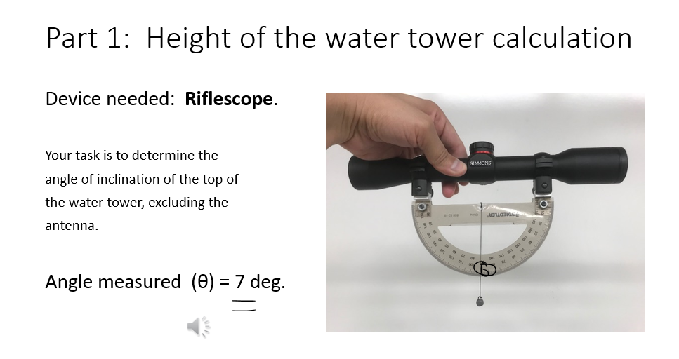 Solved Part 1 Height of the Water Tower Scale Map of the