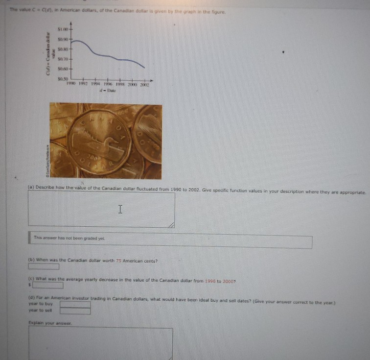 Solved The Value C Co In American Dollars Of Canadi Value C Co In American Dollars