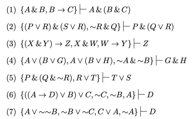 Solved (1) {A& B, B+C}+- A& (B&C) (2) {(P V R) & (S V R), | Chegg.com