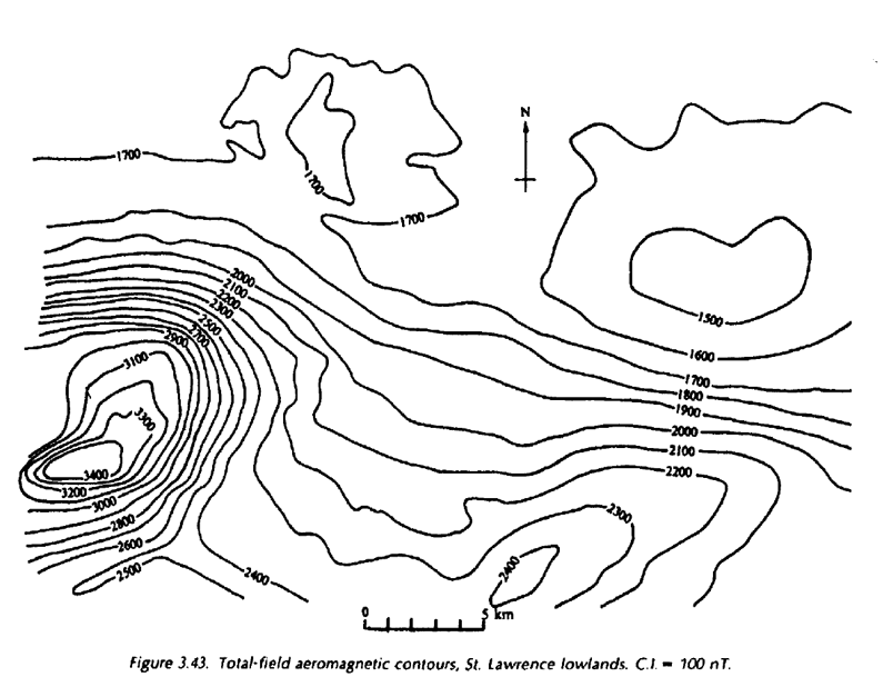 5) A section from the following aeromagnetic map of | Chegg.com