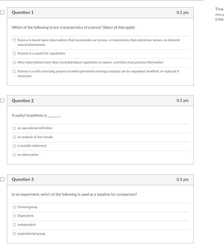what are considered characteristics of science select all that apply. quizlet