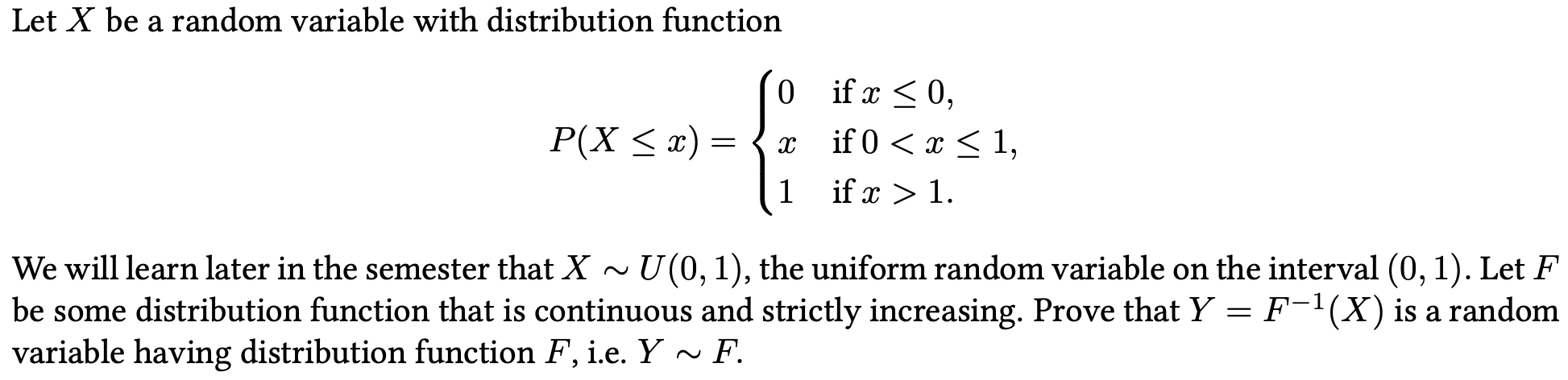 Solved Let x ﻿be a random variable with distribution | Chegg.com