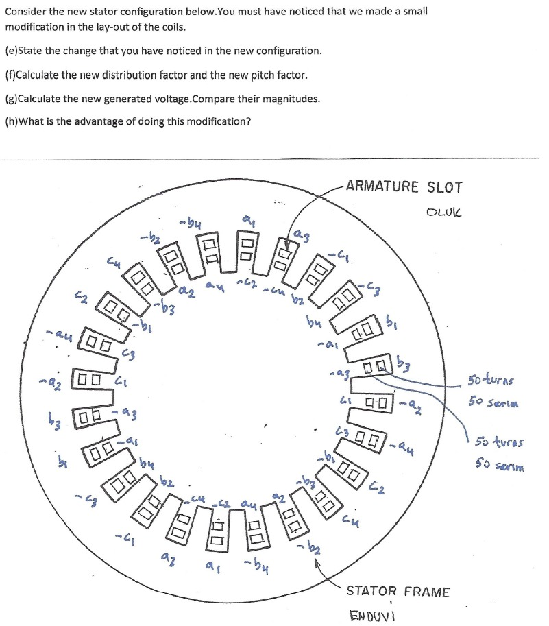 Solved 01. A threephase , 60 Hz,doublelayered winding is