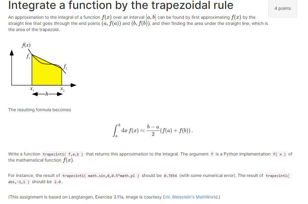 solved-4-points-integrate-a-function-by-the-trapezoidal-rule-chegg