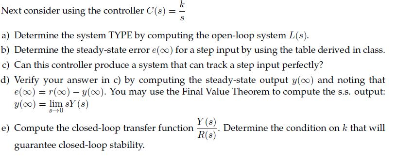 Solved controller plant + C(s) P(s) 1 You are to design a | Chegg.com