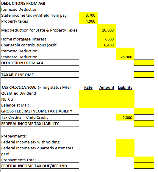 CALCULATING INDIVIDUAL TAX Harris And Willa B. | Chegg.com