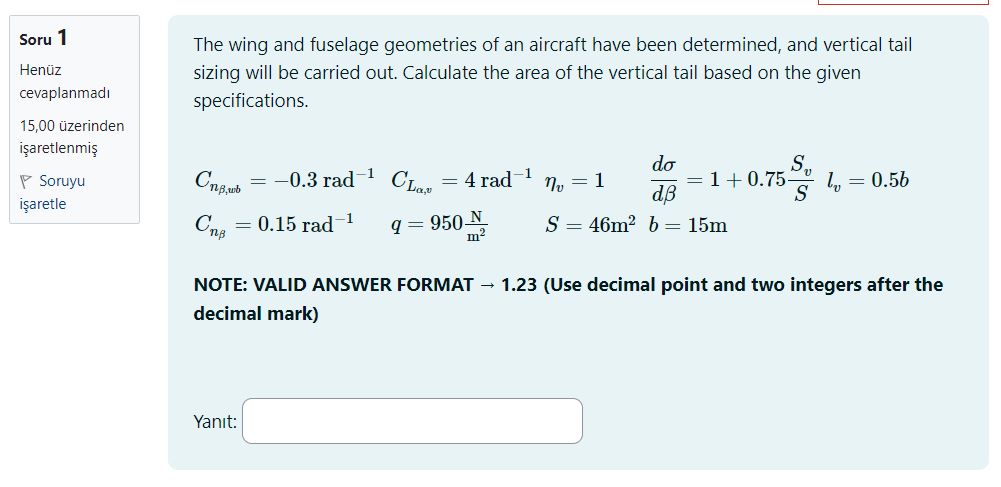 Solved The wing and fuselage geometries of an aircraft have | Chegg.com