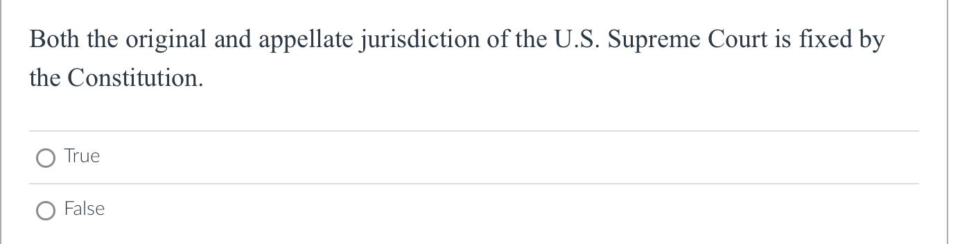 Original and appellate outlet jurisdiction