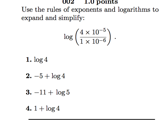 Solved 002 1.U points Use the rules of exponents and | Chegg.com