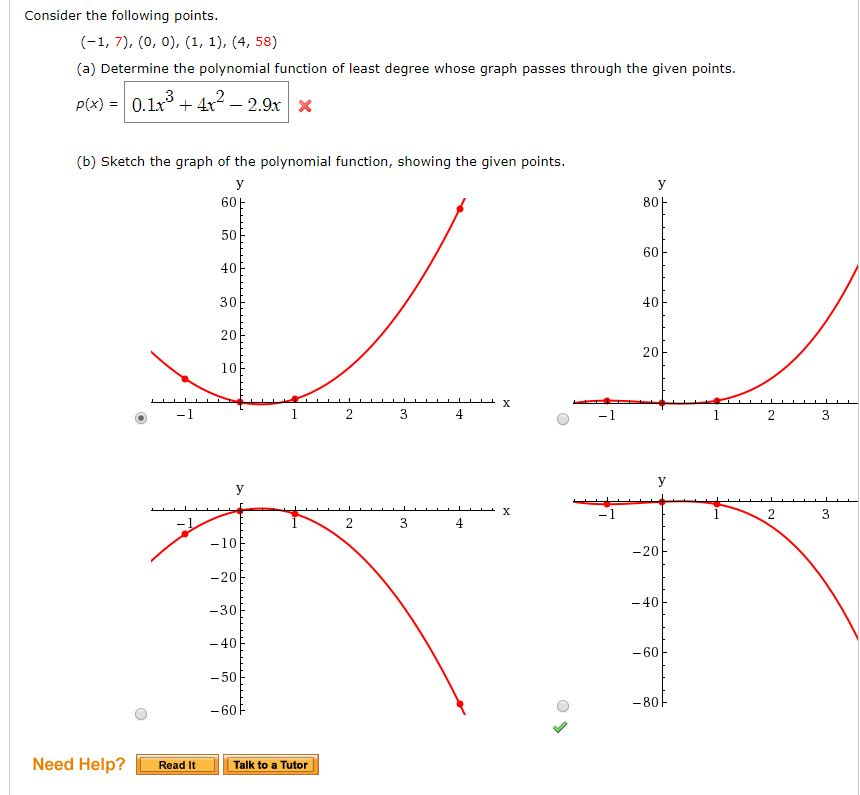 Solved Consider the following points. (-1,7), (0, 0), (1, | Chegg.com