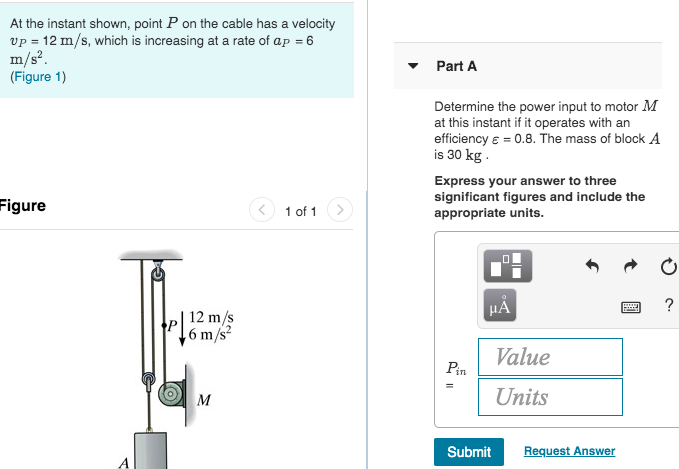 Solved At the instant shown, point P on the cable has a | Chegg.com