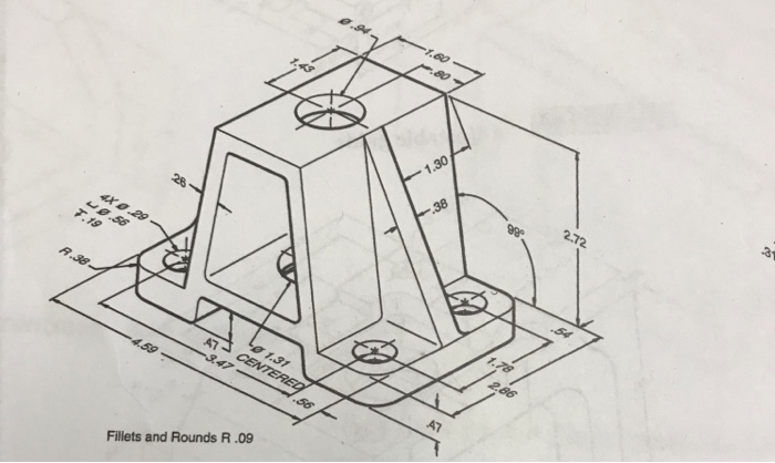 Solved 1.30 Fillets and Rounds R.09 47 | Chegg.com
