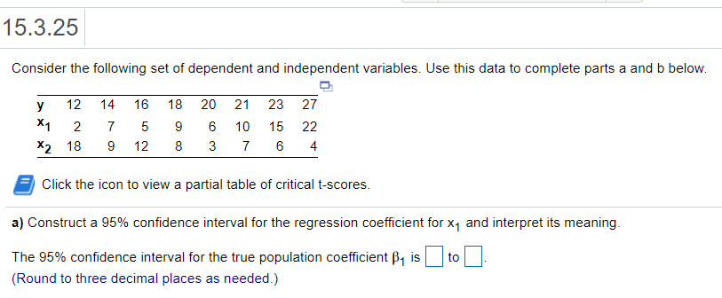 Solved b) Construct a 95% confidence interval for | Chegg.com