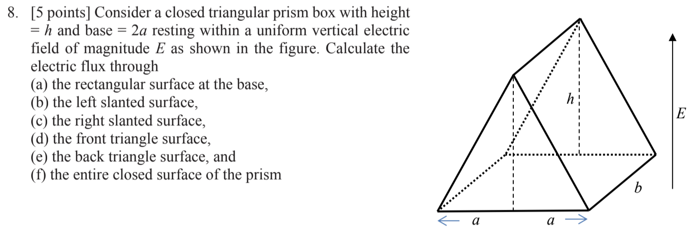 Solved 8. [5 Points] Consider A Closed Triangular Prism Box | Chegg.com