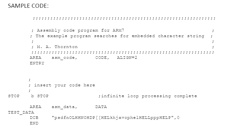 6. Add strsearch.s to the project STEP 2: In | Chegg.com