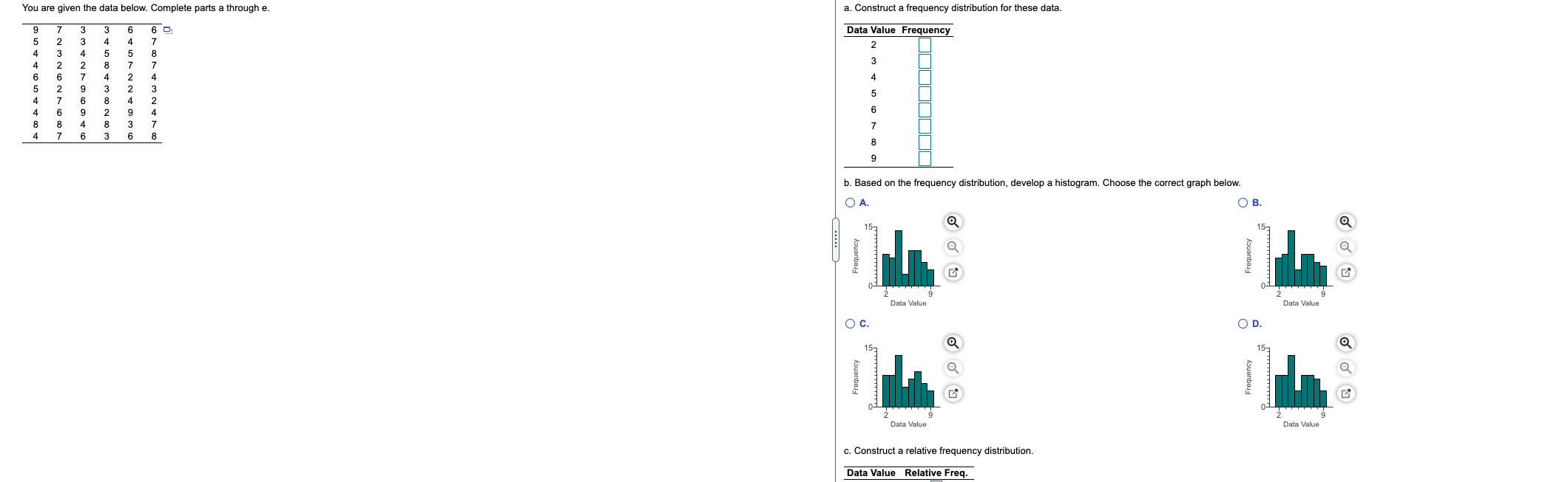 Solved a. Construct a frequency distribution for these data. | Chegg.com