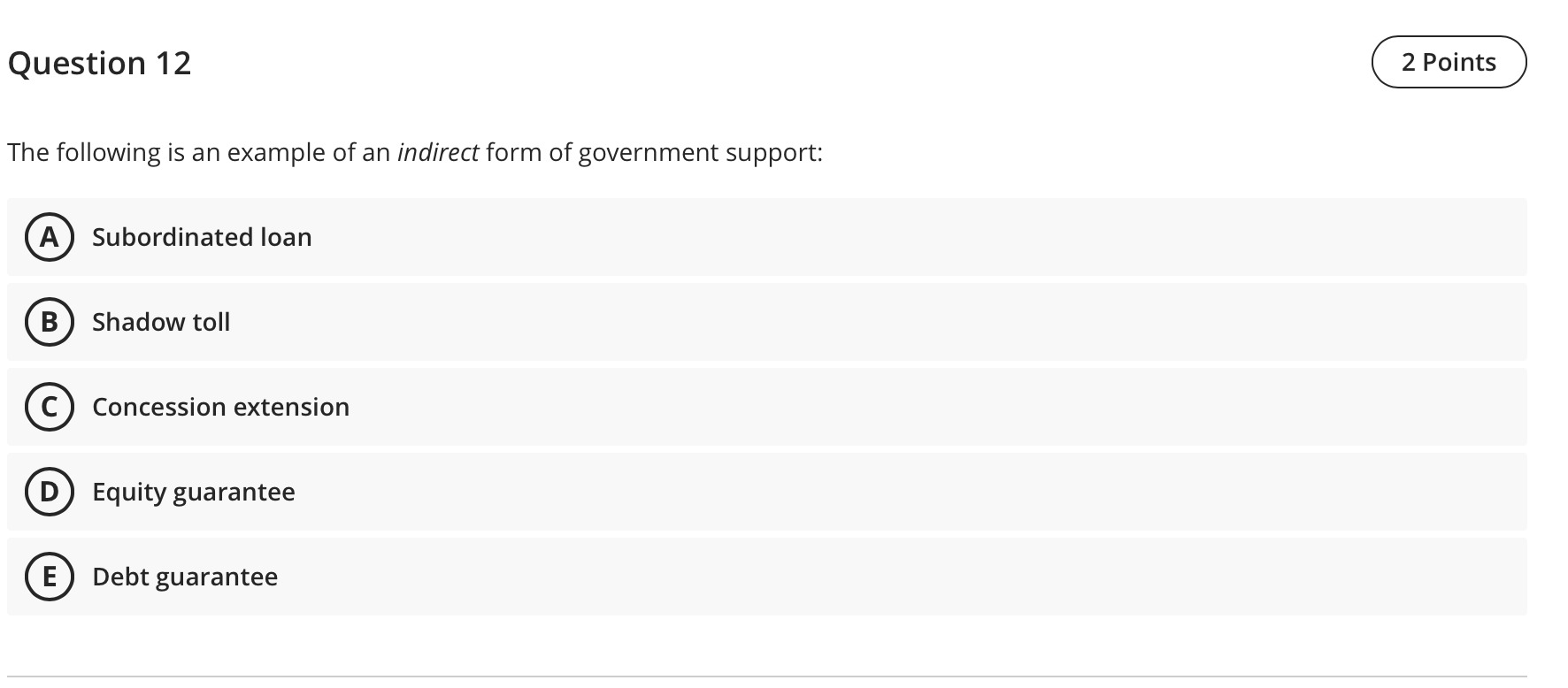 Solved Question 8 2 Points Which of the following options | Chegg.com