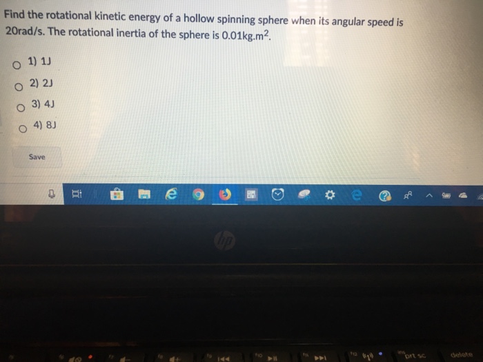 Solved Find the rotational kinetic energy of a hollow | Chegg.com