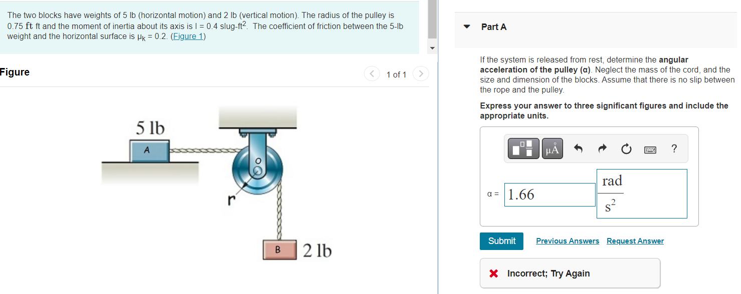 Solved The two blocks have weights of 5lb (horizontal | Chegg.com