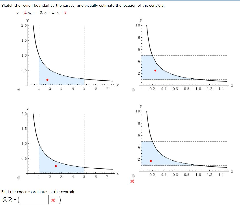 Solved Sketch The Region Bounded By The Curves And Visually