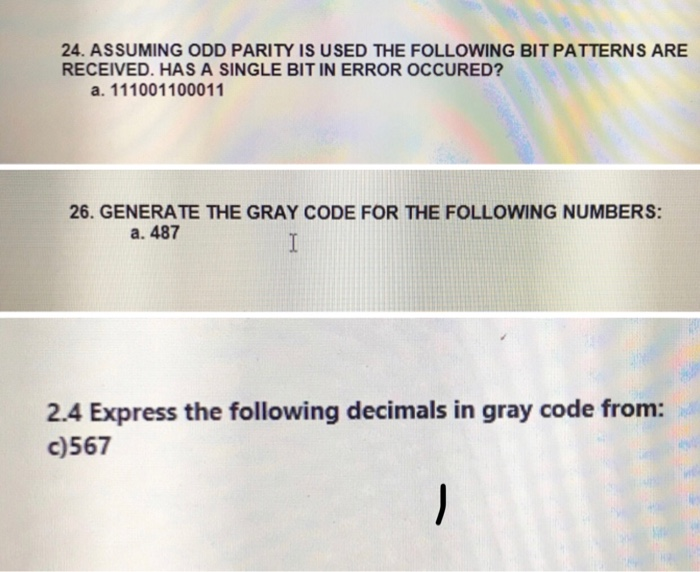 Solved 11. PERFORM THE FOLLOWING OPERATIONS USING 1'SC | Chegg.com