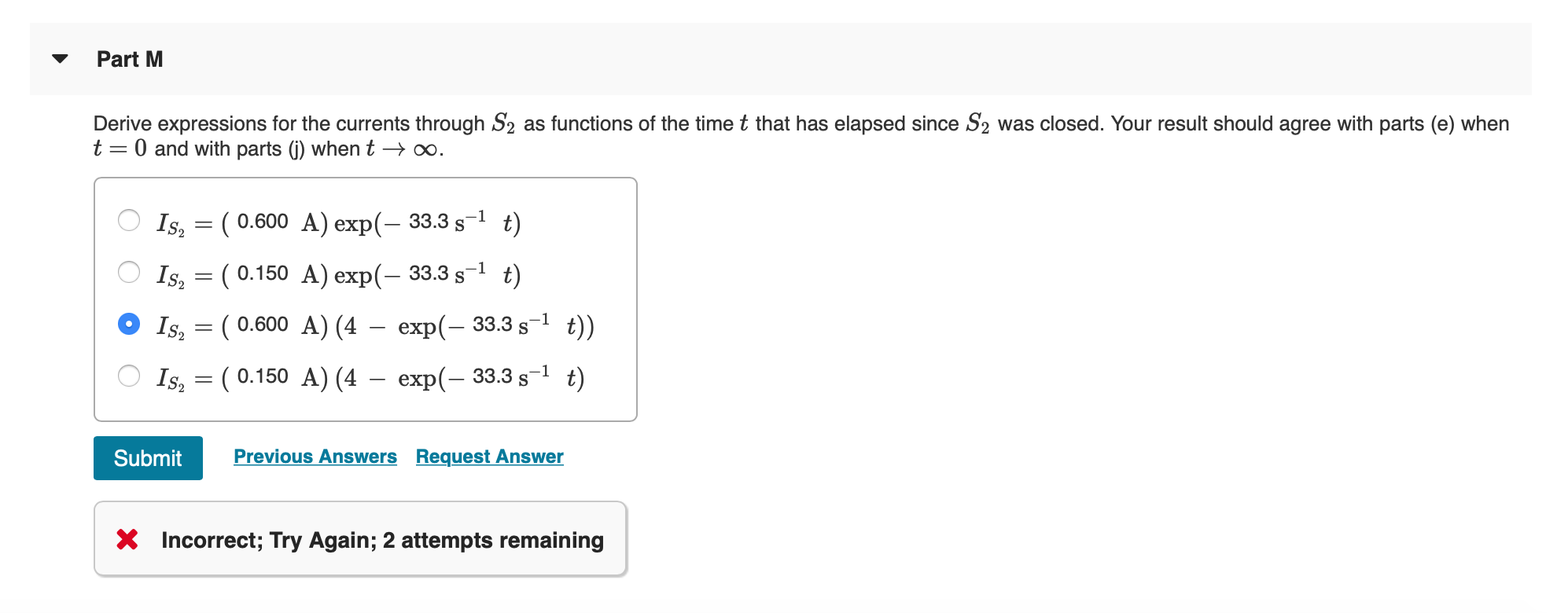 Solved After the current in the circuit of the figure | Chegg.com