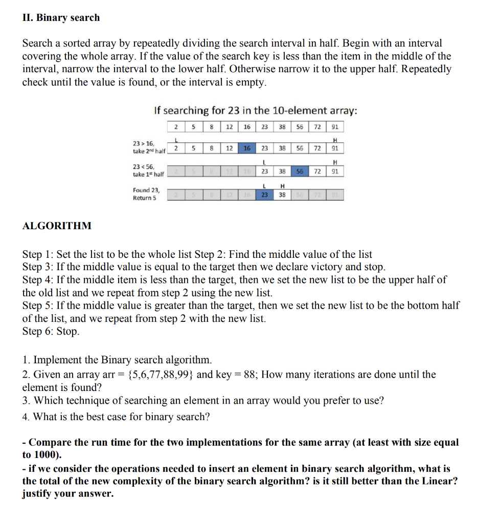 Solved Chapter Linear and Binary search AIM To write a C++ | Chegg.com