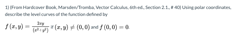 Solved 1) (From Hardcover Book, Marsden/Tromba, Vector | Chegg.com