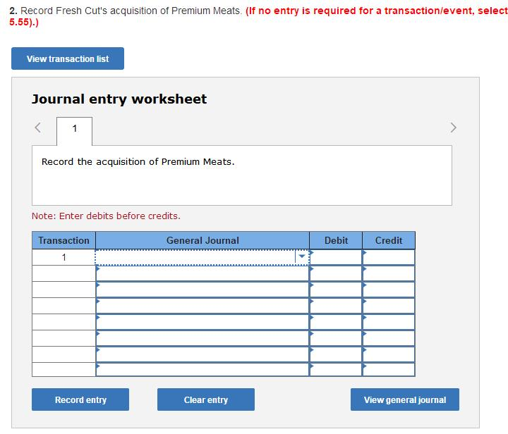 Solved Fresh Cut Corporation purchased all the outstanding