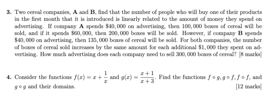 Solved 3. Two cereal companies, \\( \\mathbf{A} \\) and \\( | Chegg.com