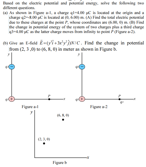 Solved Based On The Electric Potential And Potential Energy, | Chegg.com