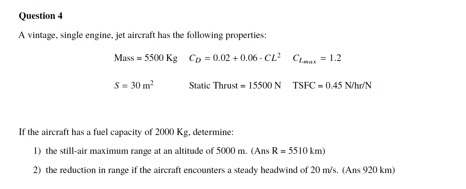 Solved a vintage single engine jet aircraft has the chegg