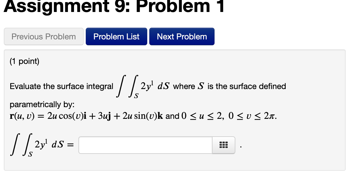 Solved Assignment 9: Problem 1 Previous Problem Problem List | Chegg.com