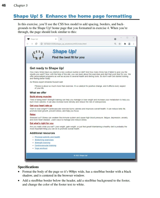 Solved In this exercise, you'll use the CSS box model to add | Chegg.com