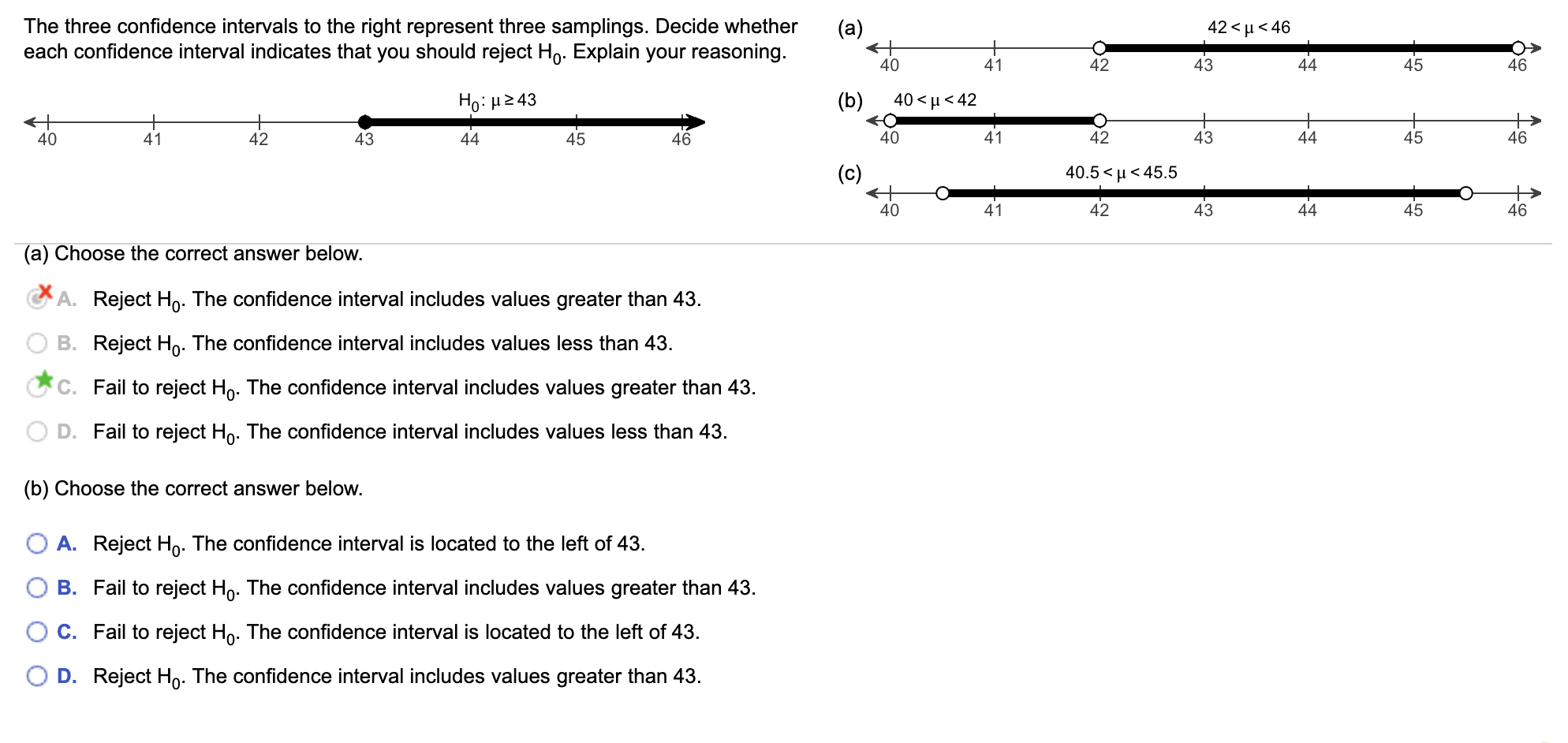 Solved The three confidence intervals to the right represent | Chegg.com