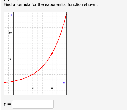 Solved Find a formula for the exponential function shown. 18 | Chegg.com
