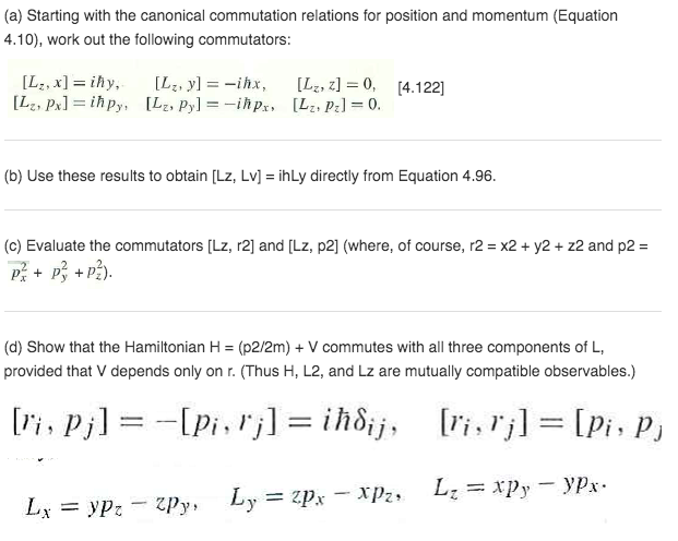 Solved A Starting With The Canonical Commutation Relati Chegg Com