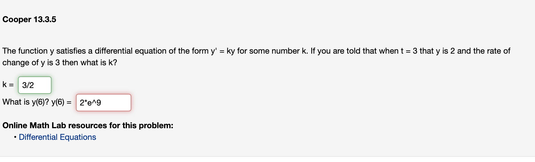 Solved The Function Y Satisfies A Differential Equation Of