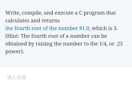 Solved Write, compile, and execute a C program that | Chegg.com