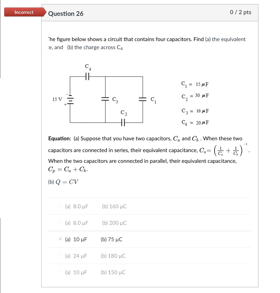 Solved -he Figure Below Shows A Circuit That Contains Four | Chegg.com