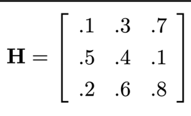 Solved Consider the following channel gain matrix H of a 3x3 | Chegg.com