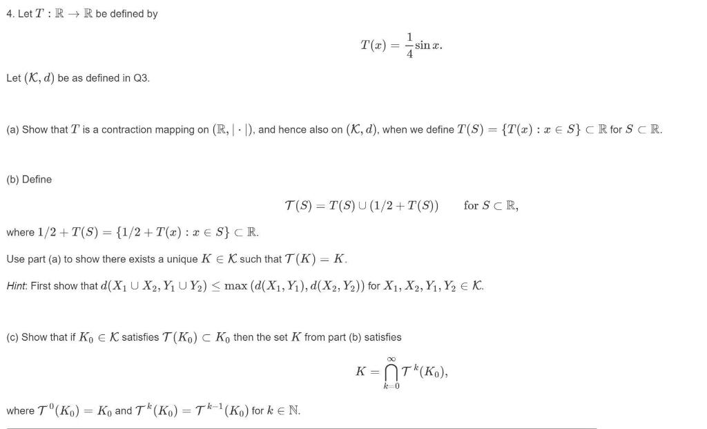 Solved Please help to solve this Real Analysis problem. | Chegg.com