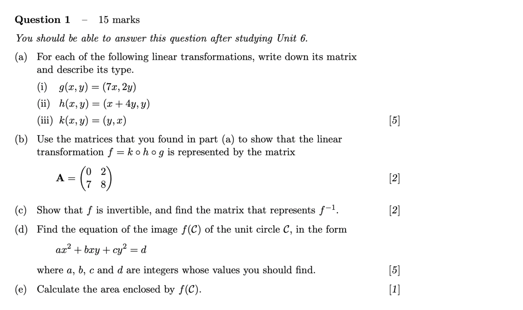 Solved Question 1 15 marks You should be able to answer this | Chegg.com